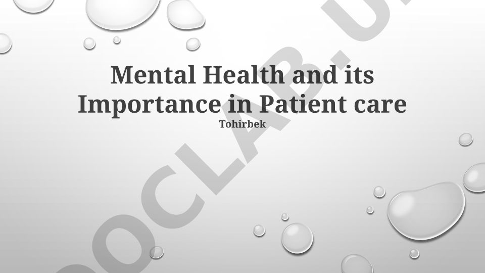 Mental Health and its Importance in Patient Care