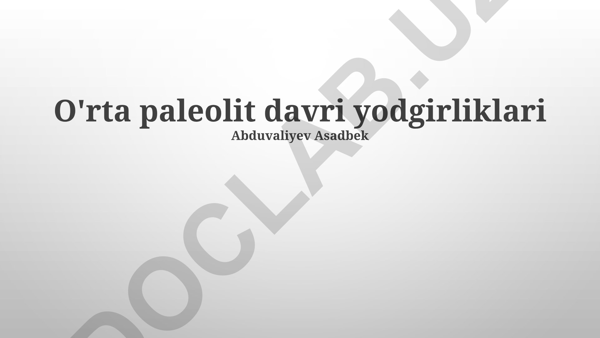 Oʻrta Paleolit davri yodgorliklari va ularning arxeologik ahamiyati