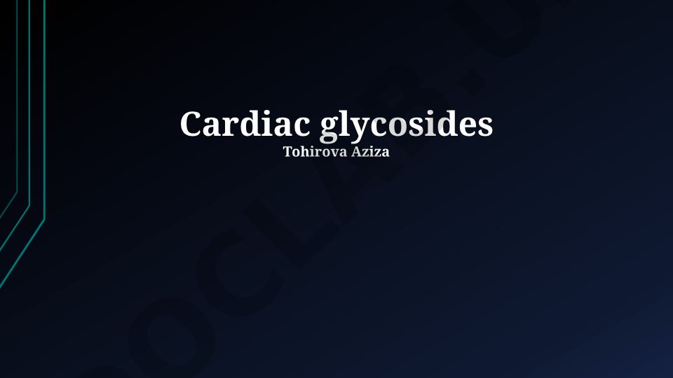 Cardiac Glycosides: An Overview, Mechanism, and Toxicity
