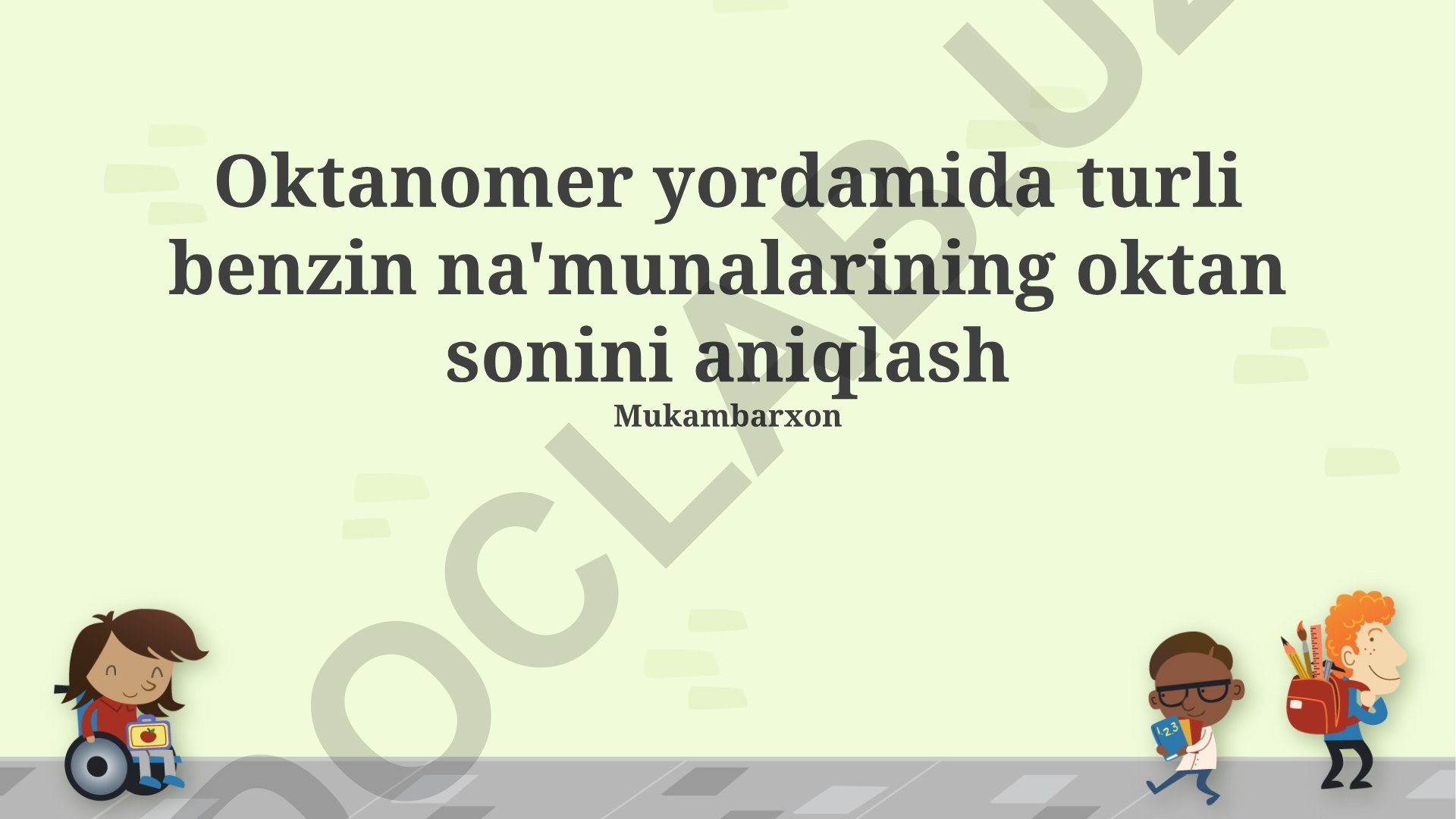 Oktanometr yordamida benzin namunalarining oktan sonini aniqlash