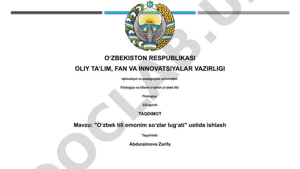 Oʻzbek tili omonim soʻzlar lugʻati
