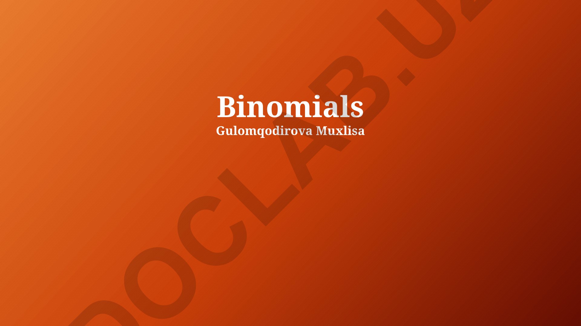 Pascal's Triangle and Binomial Theorem