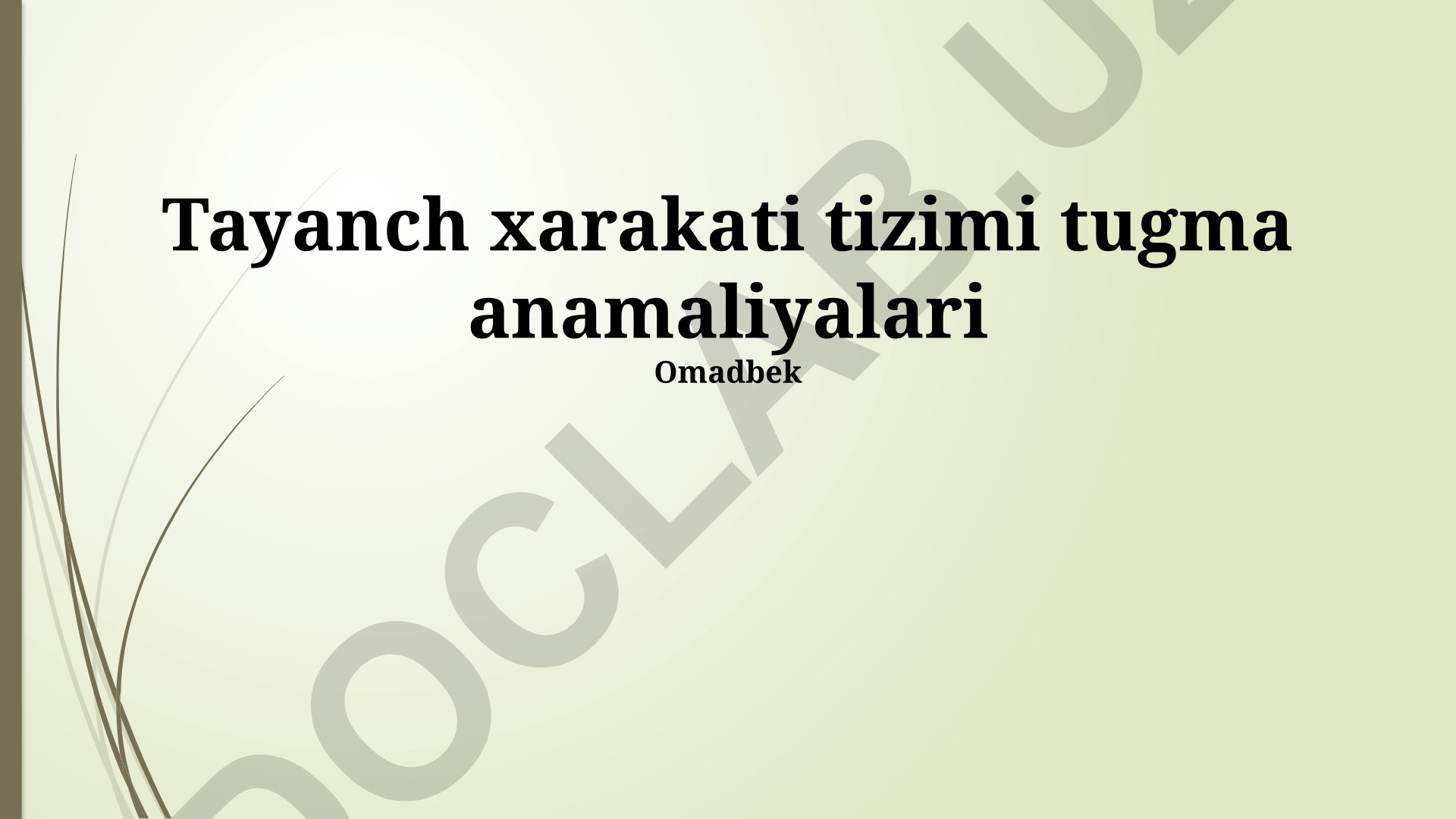 Mushak-skelet tizimi tug'ma anomaliyalari