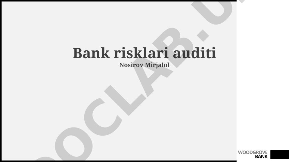 Bank risklari auditi