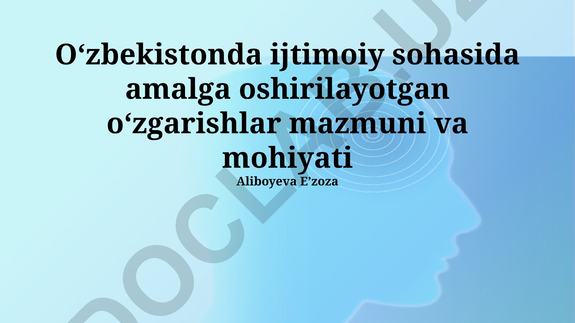 O'zbekistonda ijtimoiy soha islohotlari va kelajakdagi rejalar
