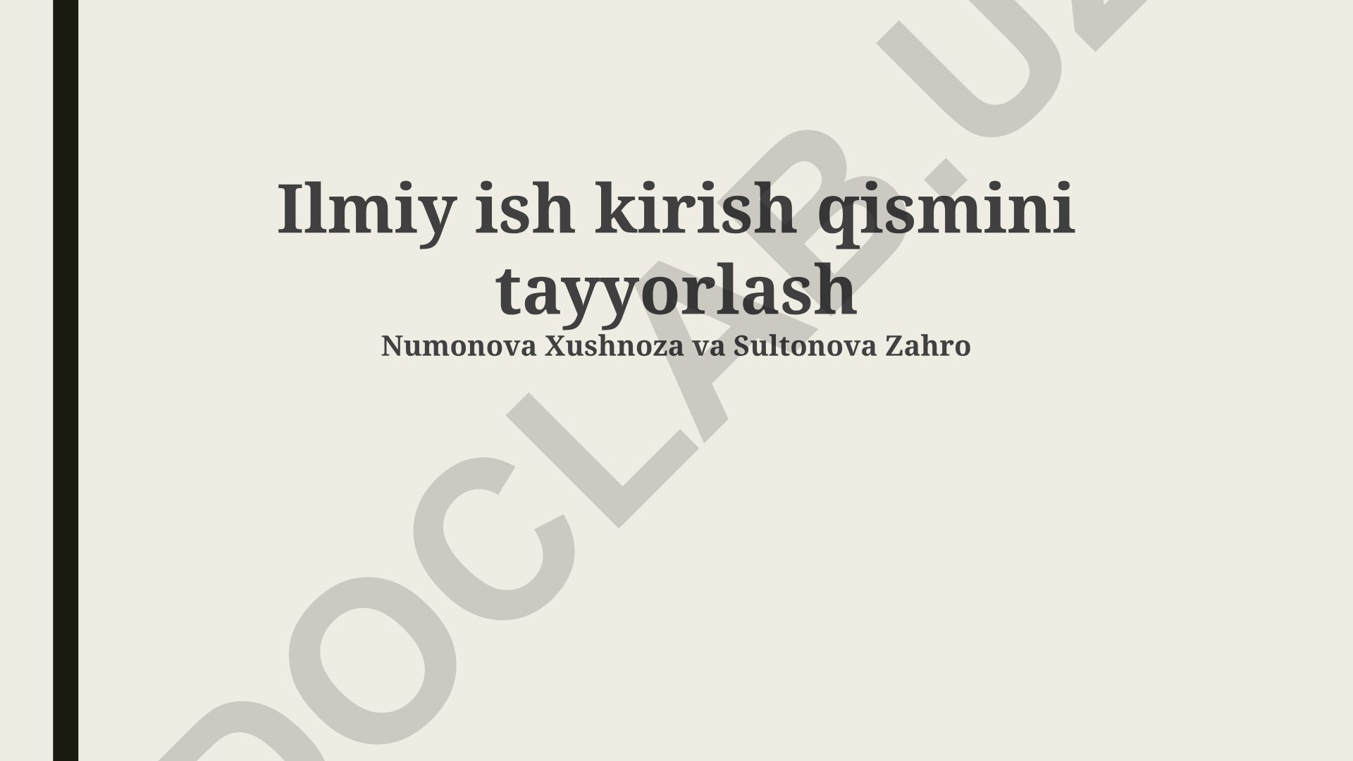 Ilmiy maqola kirish qismini tayyorlash bosqichlari