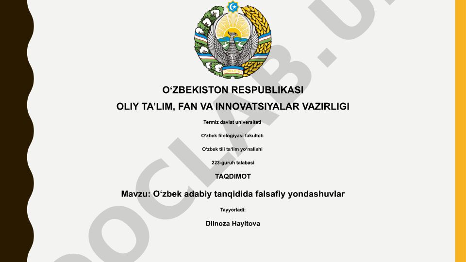 O‘zbek adabiy tanqidida falsafiy yondashuvlar