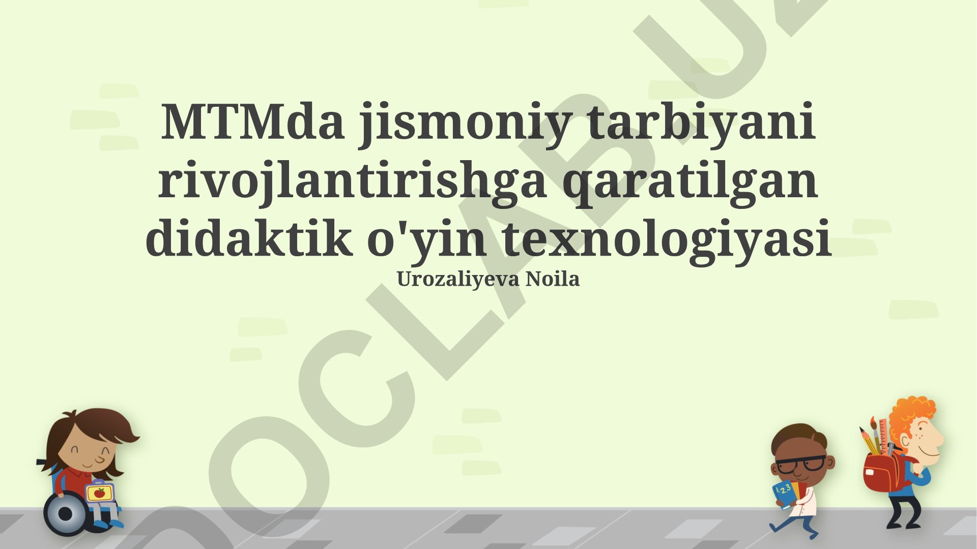 MTMda jismoniy tarbiyani rivojlantirishga qaratilgan didaktik o'yin texnologiyasi