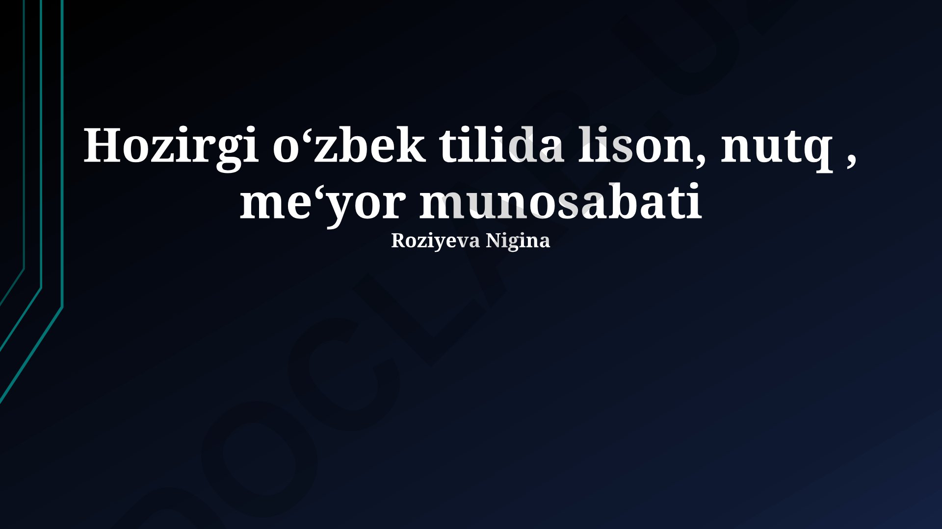O'zbek tilida til, nutq va norma munosabatlari