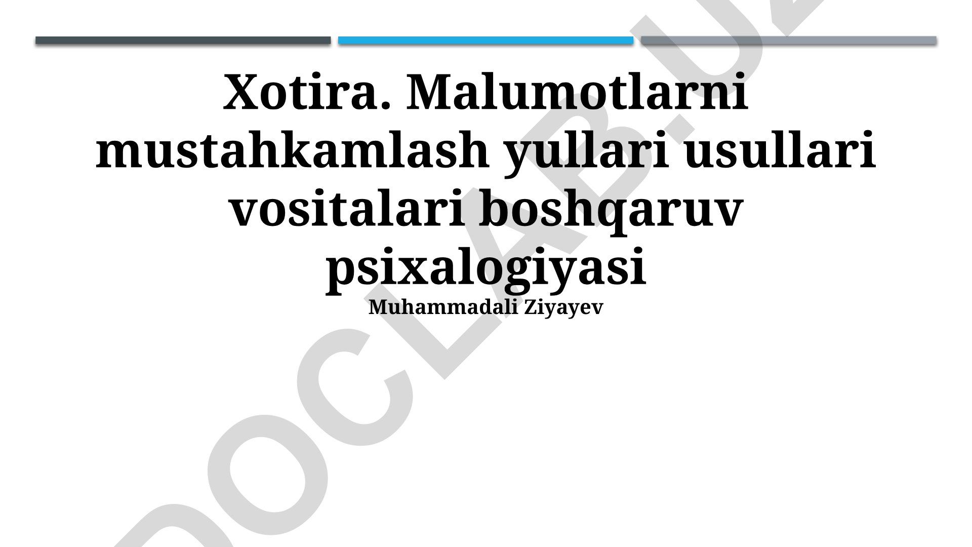 Xotira: Ma'lumotlarni Mustahkamlash Usullari va Yo'llari
