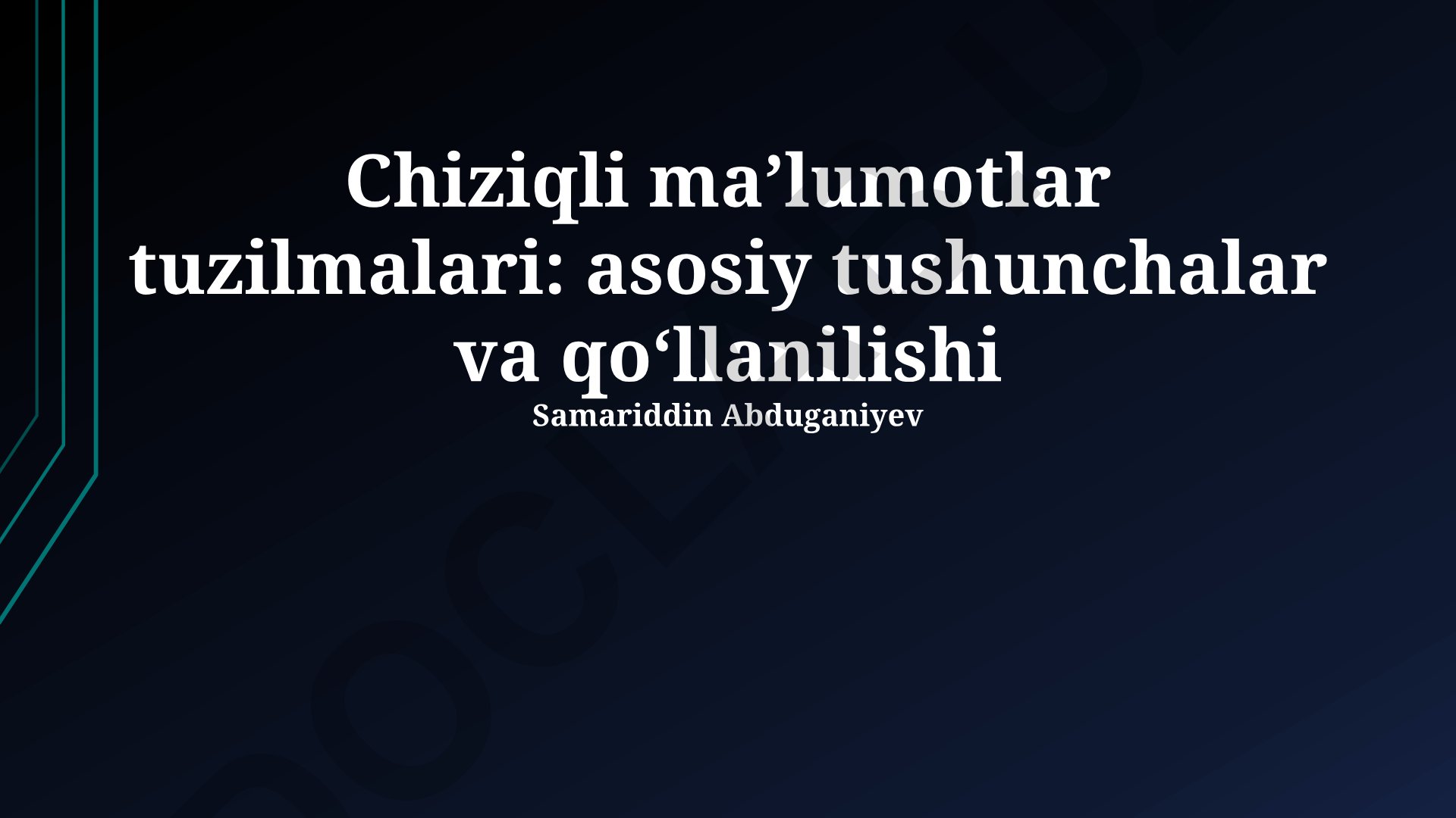 Chiziqli ma'lumotlar tuzilmalari: asosiy tushunchalar va qo'llanilishi