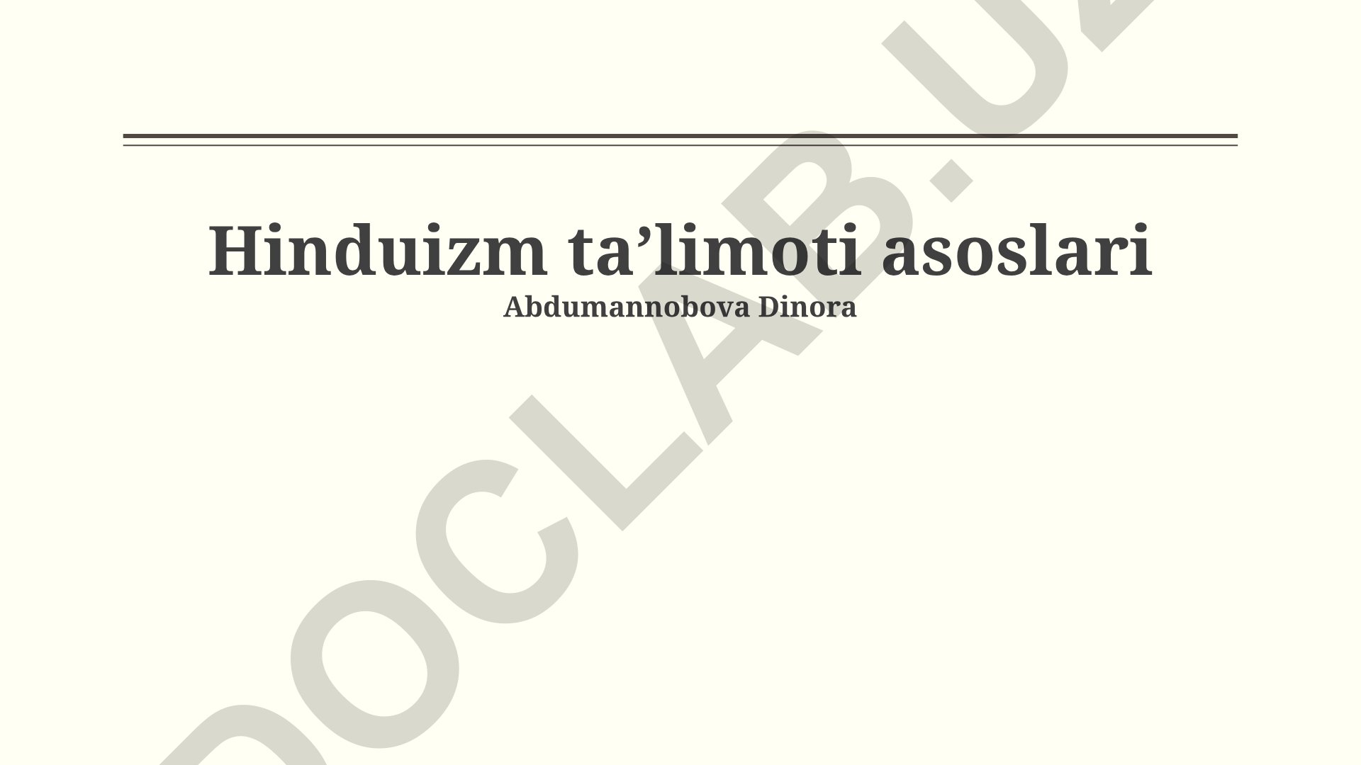 Hinduizm taʼlimoti asoslari: Dharma, Karma va Samsara
