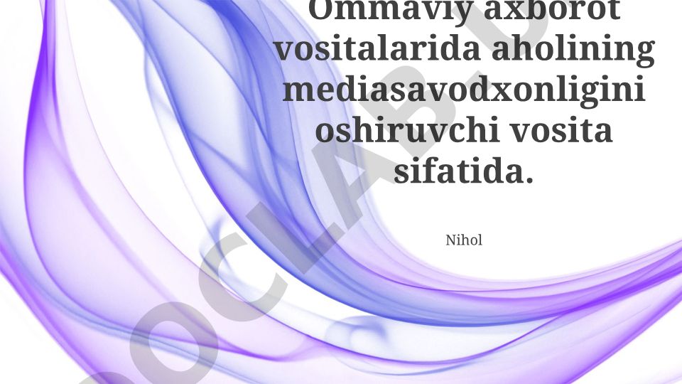 Media savodxonligini oshirishda sun'iy intellektning roli