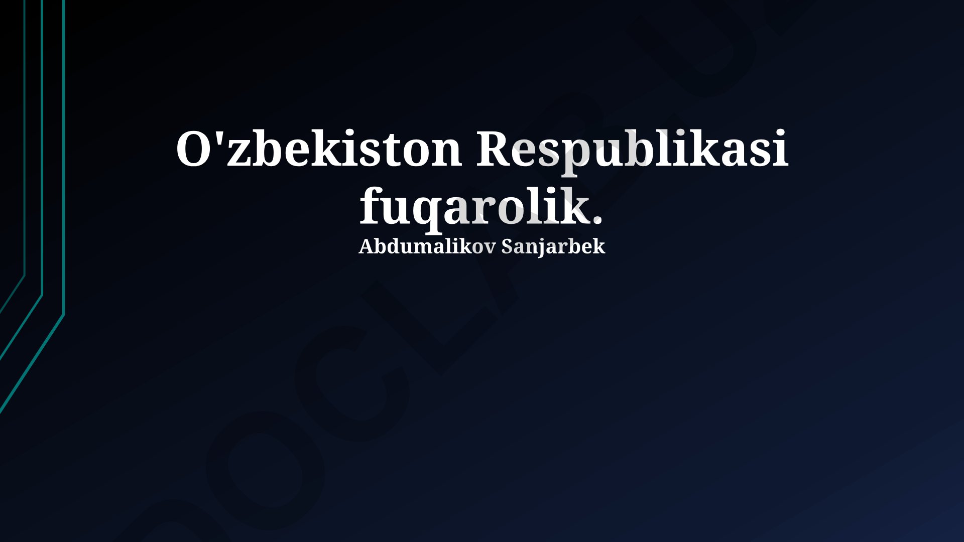 O'zbekiston Respublikasi fuqaroligi huquqlari va majburiyatlari