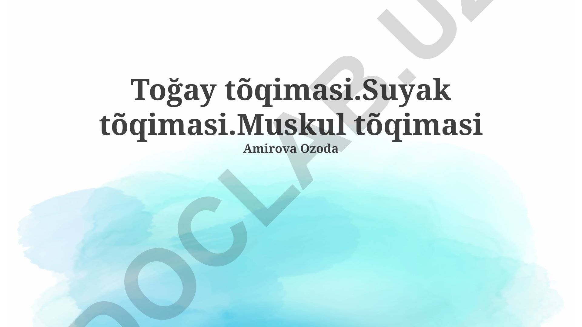 Suyak va mushak to'qimalari kasalliklari