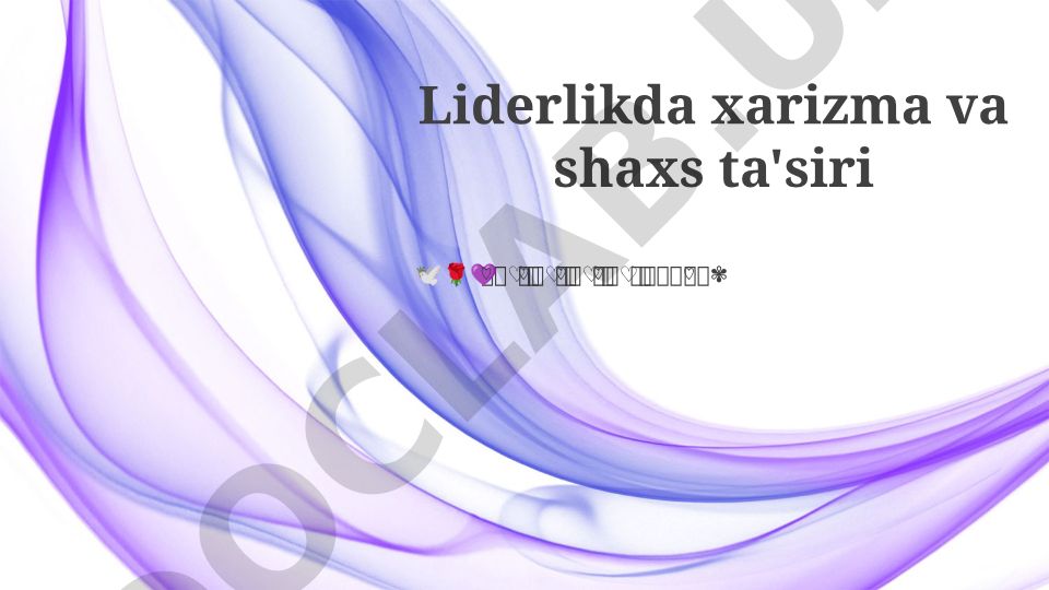 Xarizma va shaxsiy ta'sir: Liderlikda asosiy tushunchalar va nazariyalar