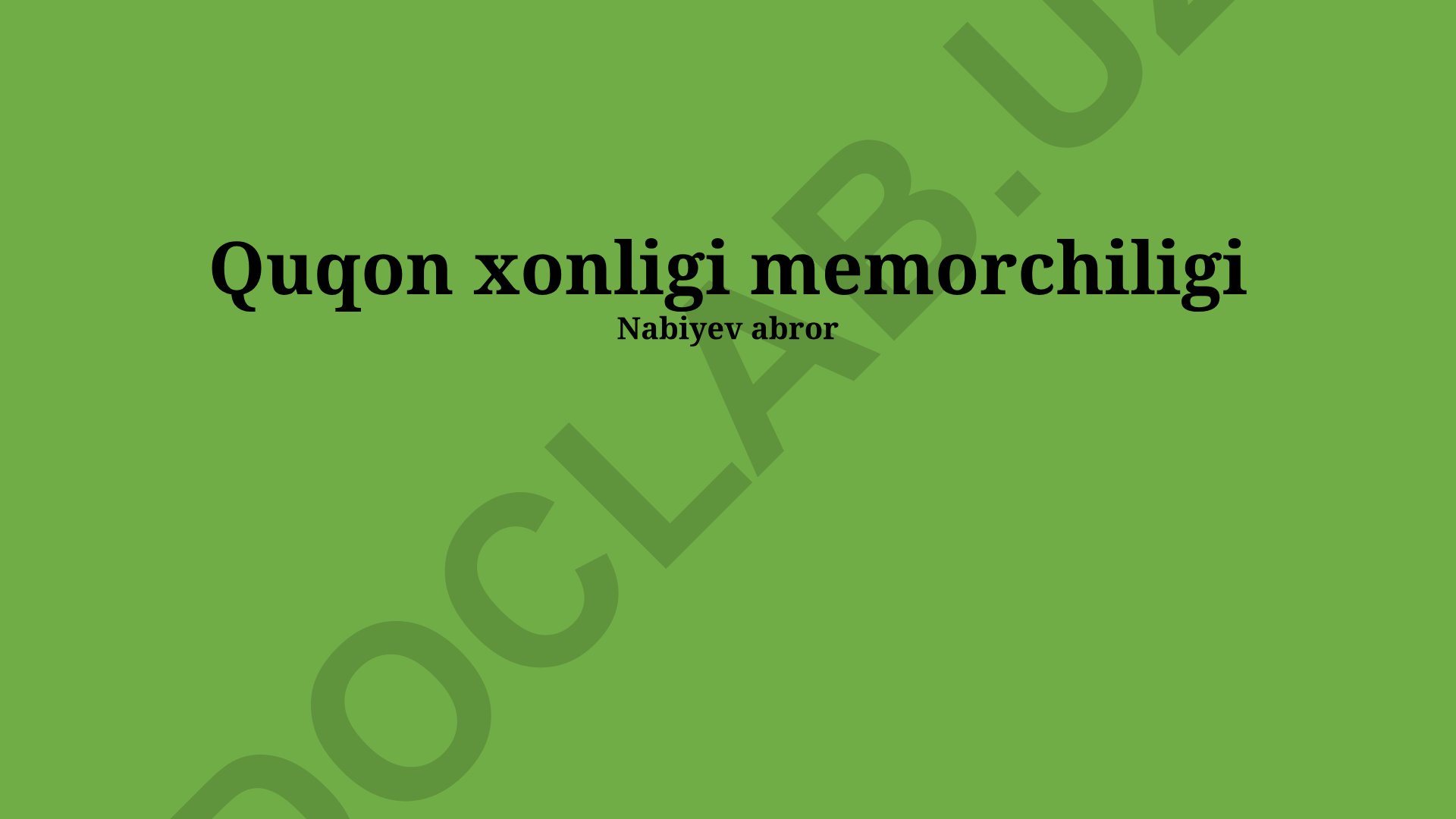Qoʻqon xonligi meʼmorchiligi va shaharsozligi