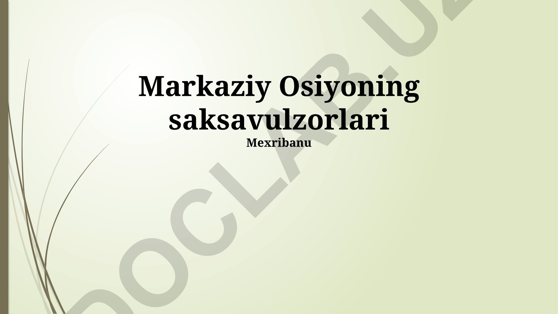 Markaziy Osiyoning saksavulzorlari: himoya, tiklash va ekologik ahamiyati