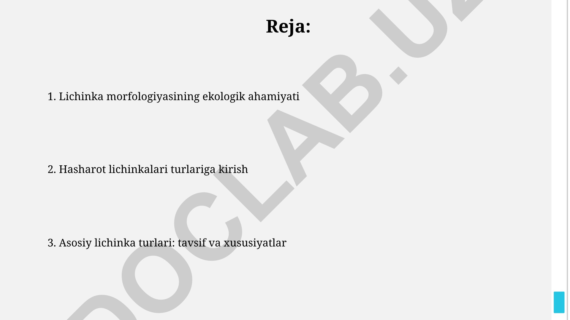 Hasharot lichinkalari morfologiyasi va ekologik ahamiyati