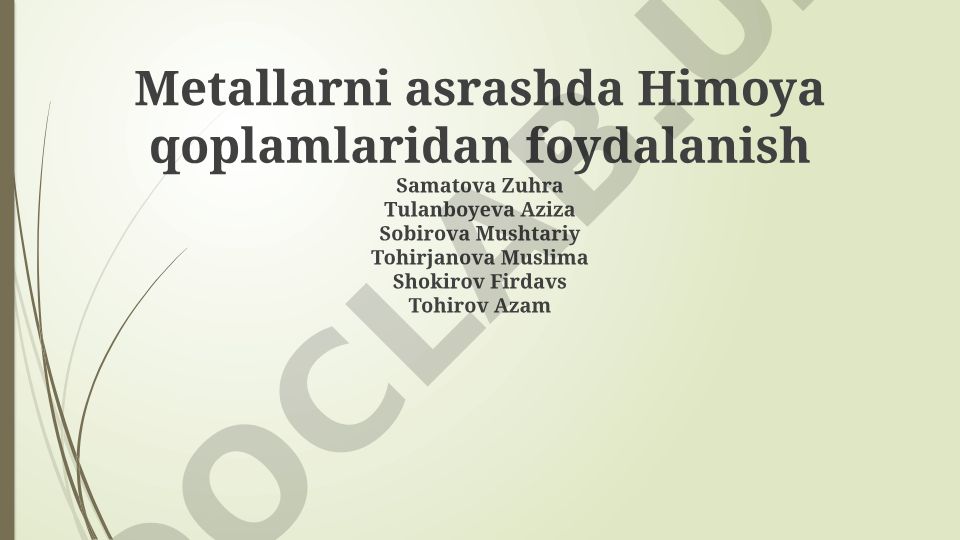 Metallarni asrashda himoya qoplamalaridan foydalanish