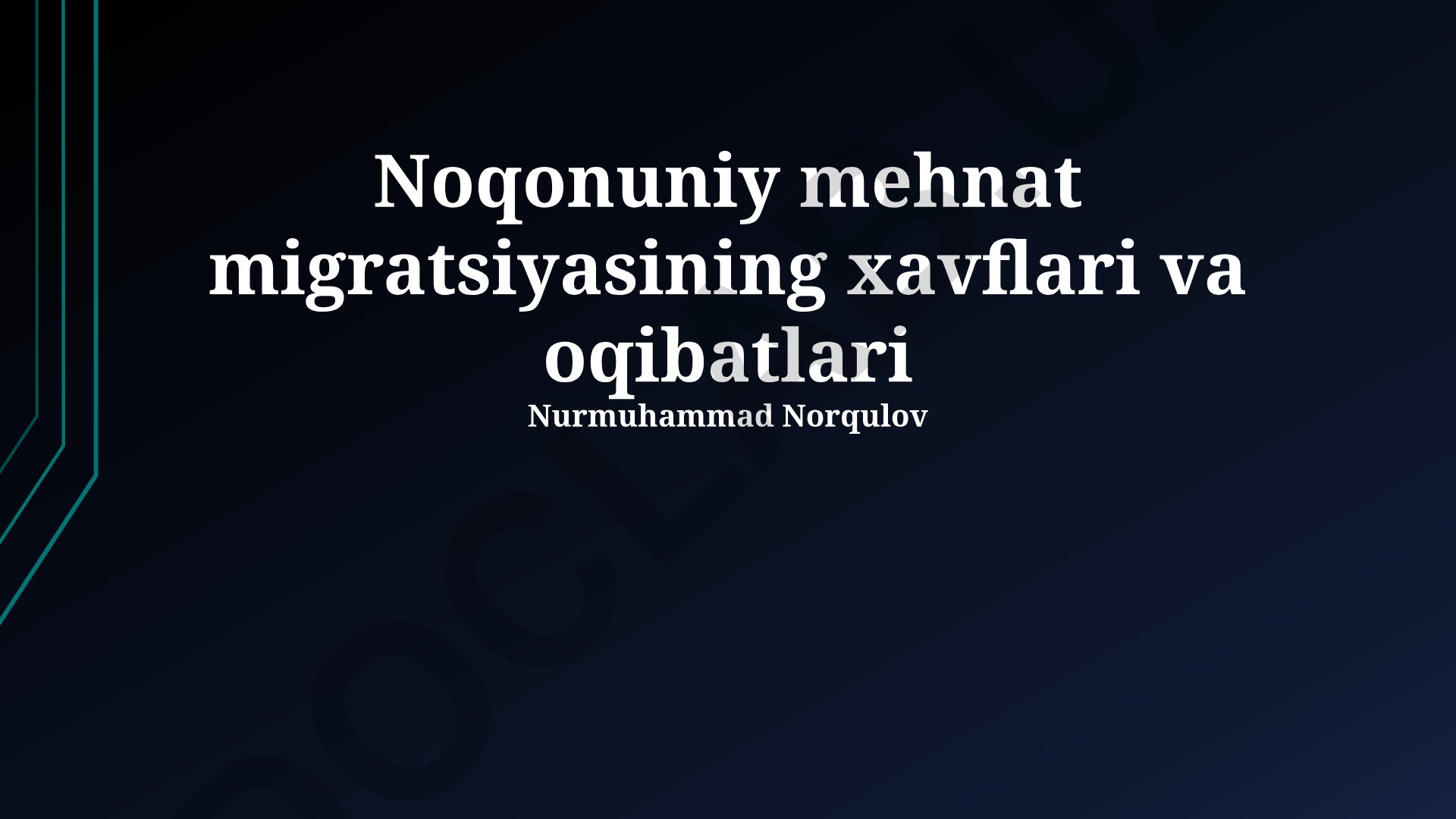 Noqonuniy mehnat migratsiyasining xavflari va oqibatlari