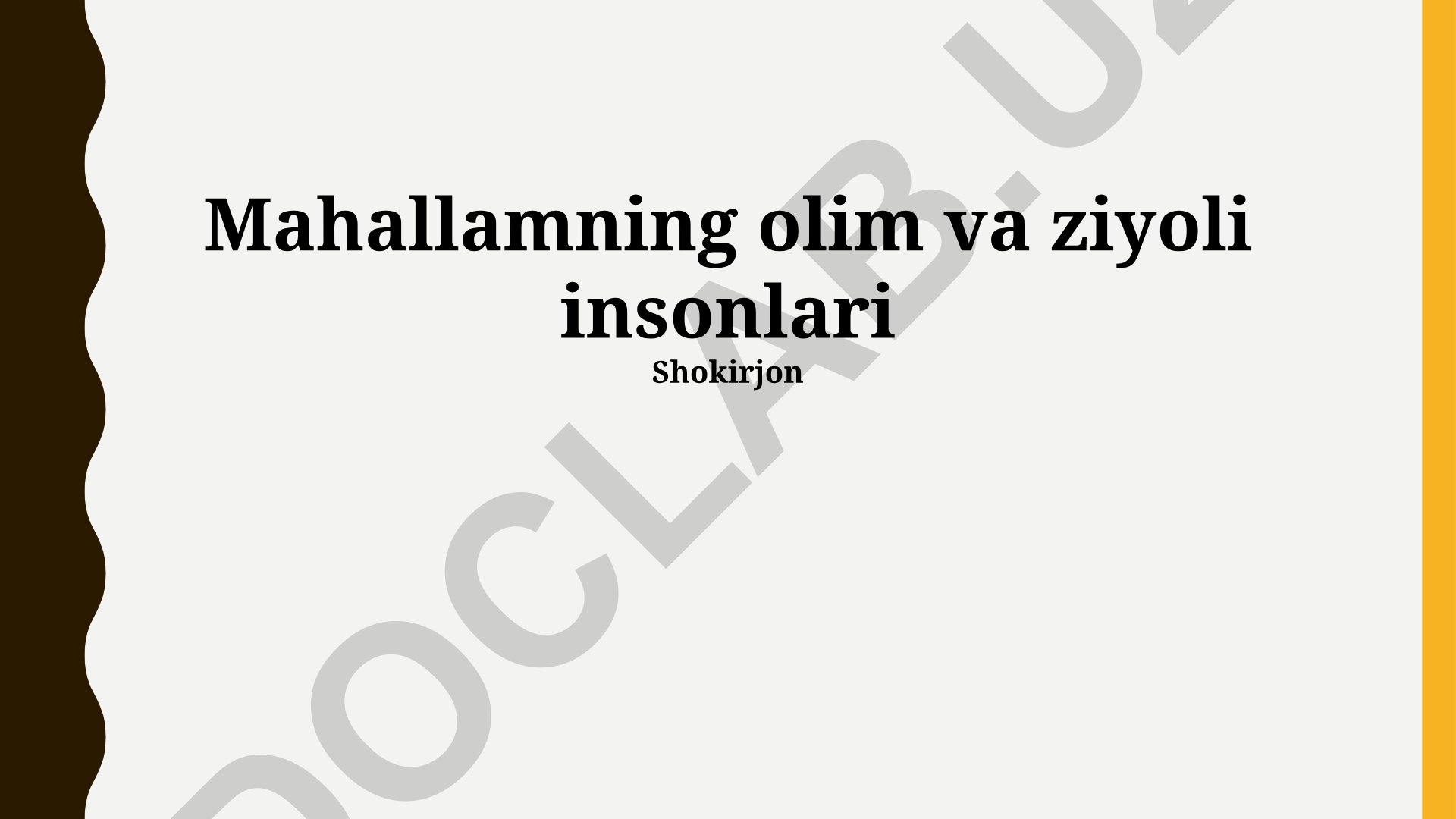 Mahalla ziyolilari va ta'limning rivojlanishi