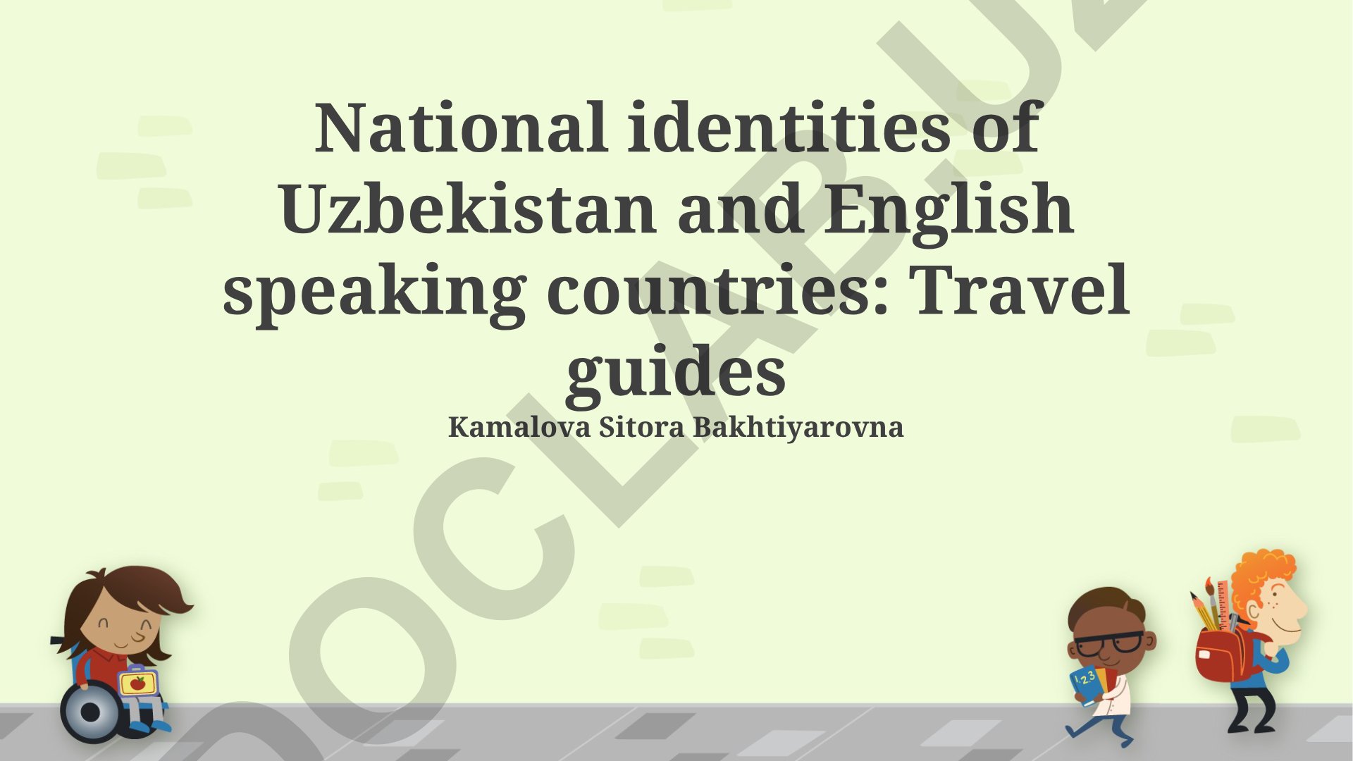National identities of Uzbekistan and English speaking countries: Travel guides
