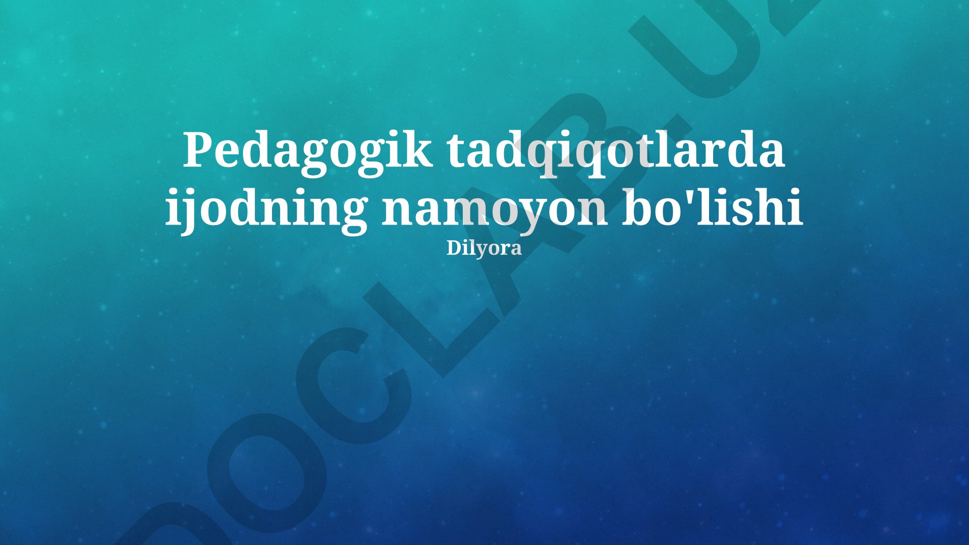 Pedagogik tadqiqotlarda ijodkorlikning namoyon bo'lishi va rivojlanish strategiyalari
