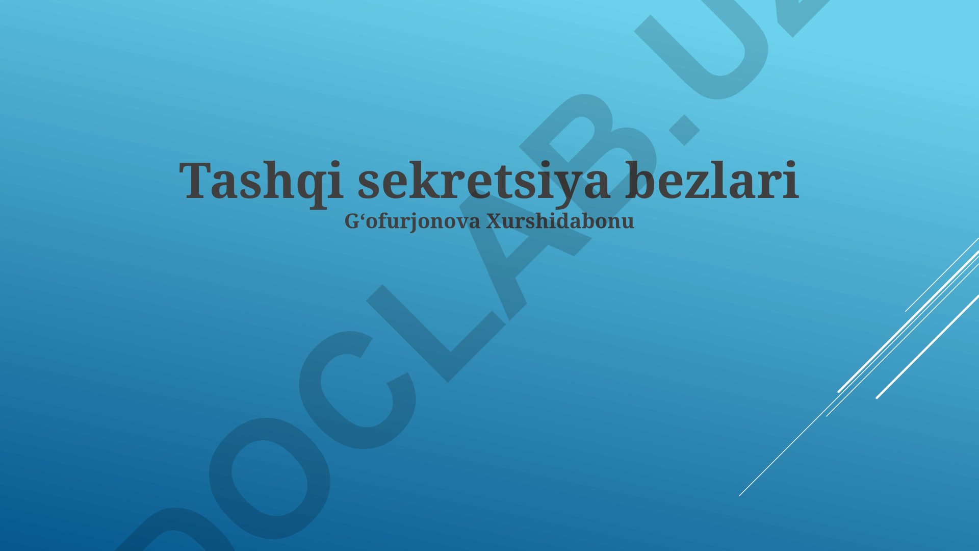 Tashqi sekretsiya bezlari: turlari, faoliyati va ahamiyati