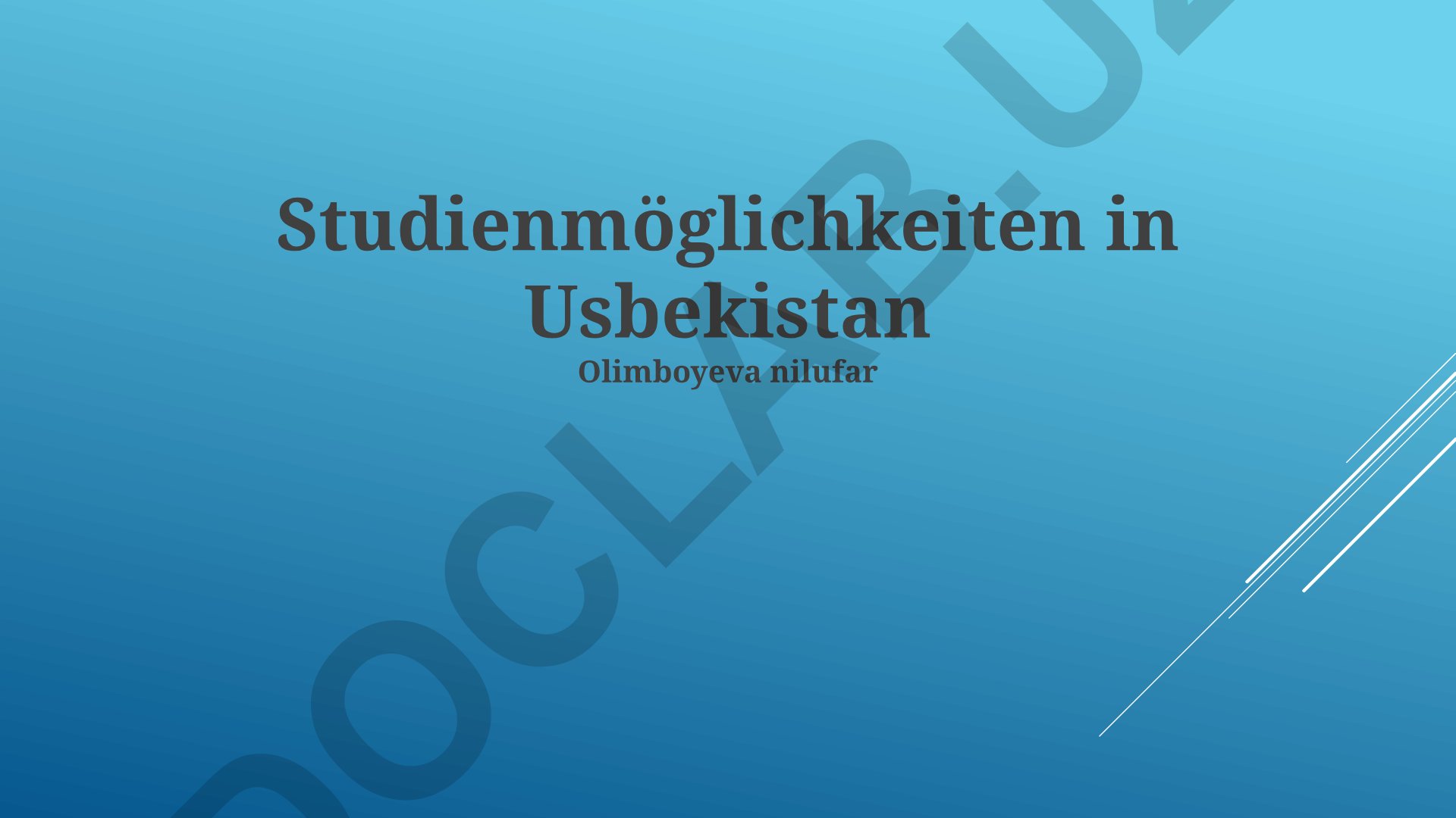 O'zbekistonda ta'lim imkoniyatlari va oliy ta'lim muassasalari