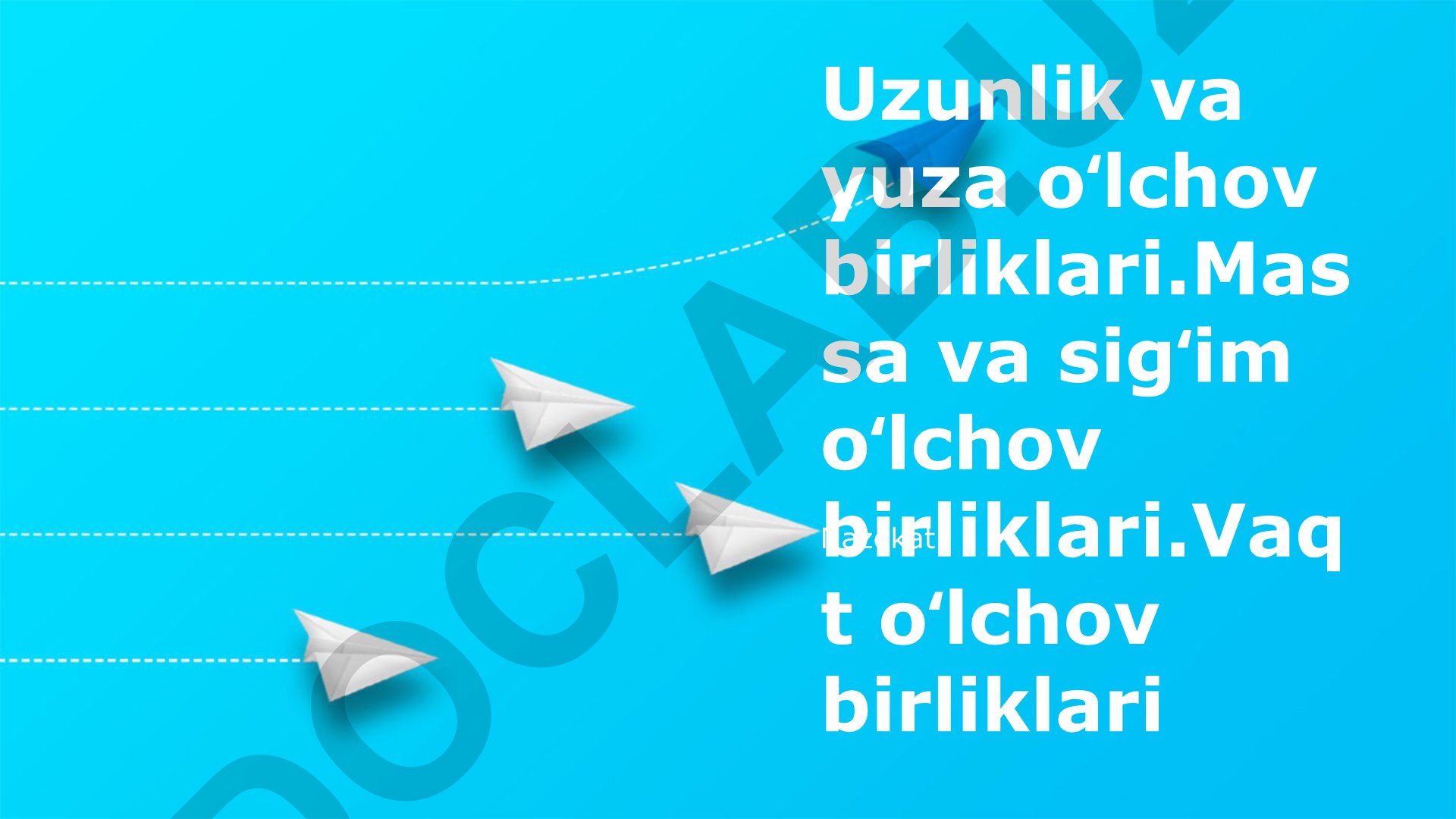 Oʻlchov birliklari va ularni oʻzgartirish