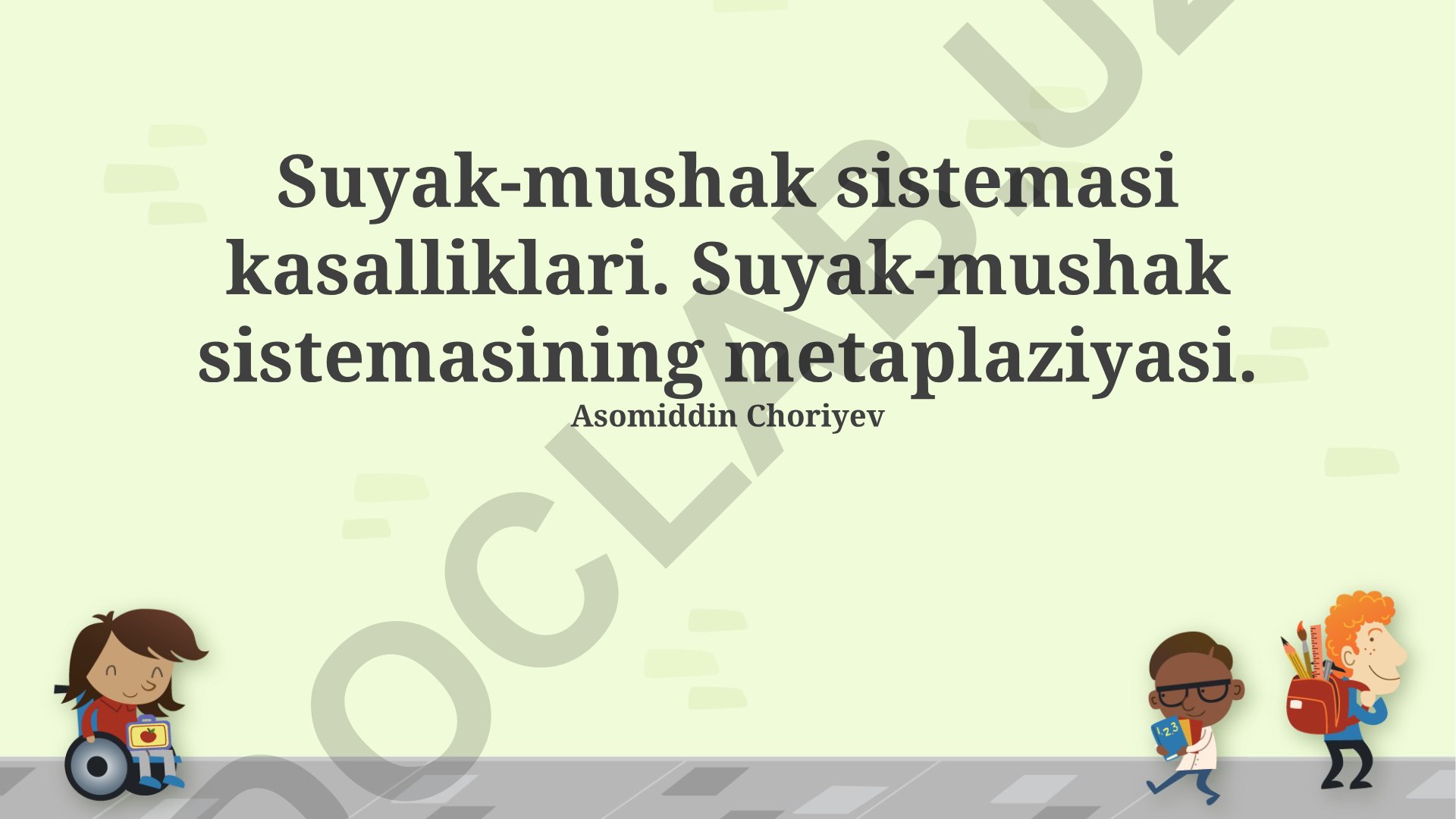 Suyak-mushak sistemasi kasalliklari va metaplaziyasi