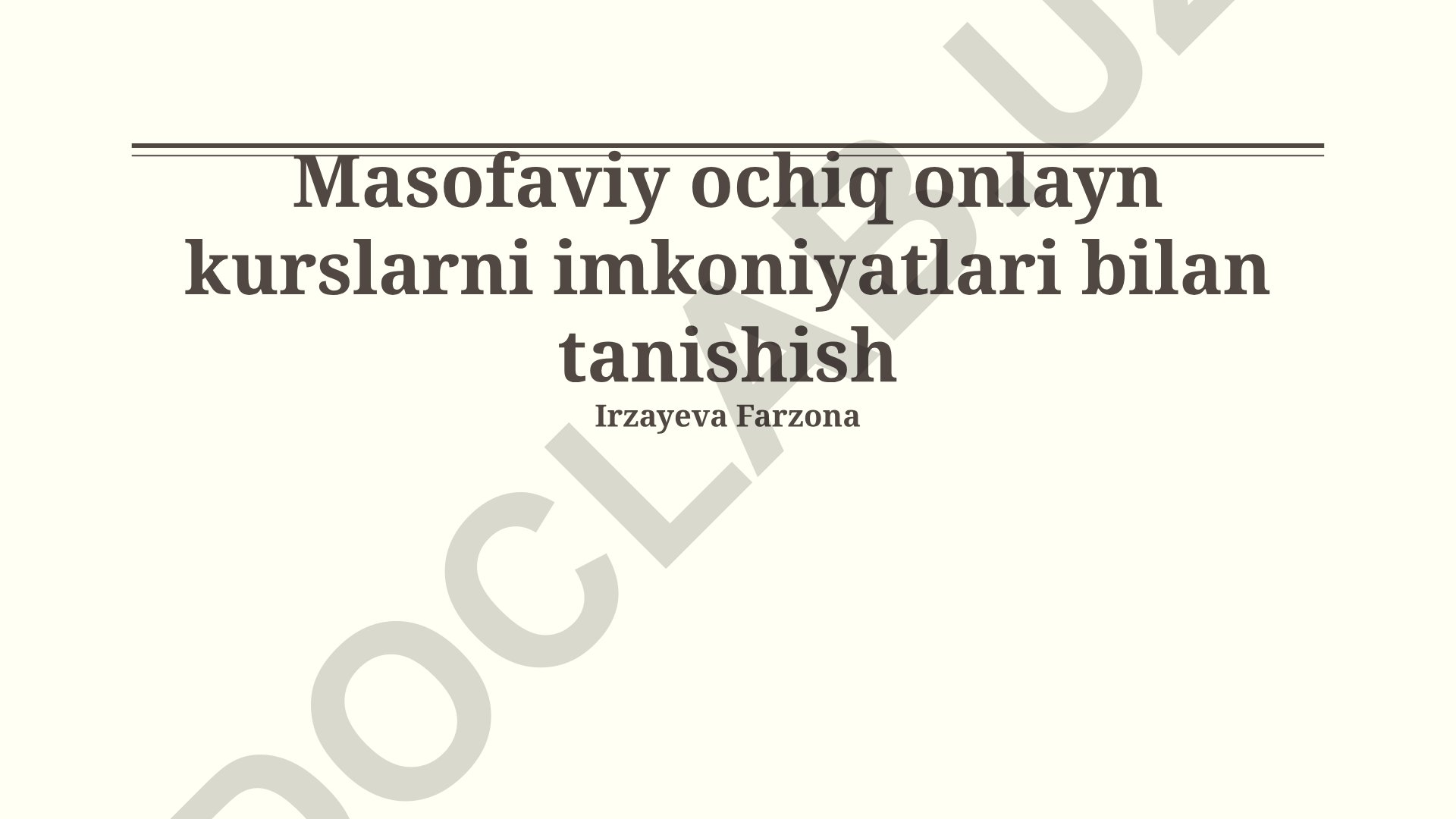 Masofaviy ochiq onlayn kurslarning imkoniyatlari va ta'lim tizimiga ta'siri