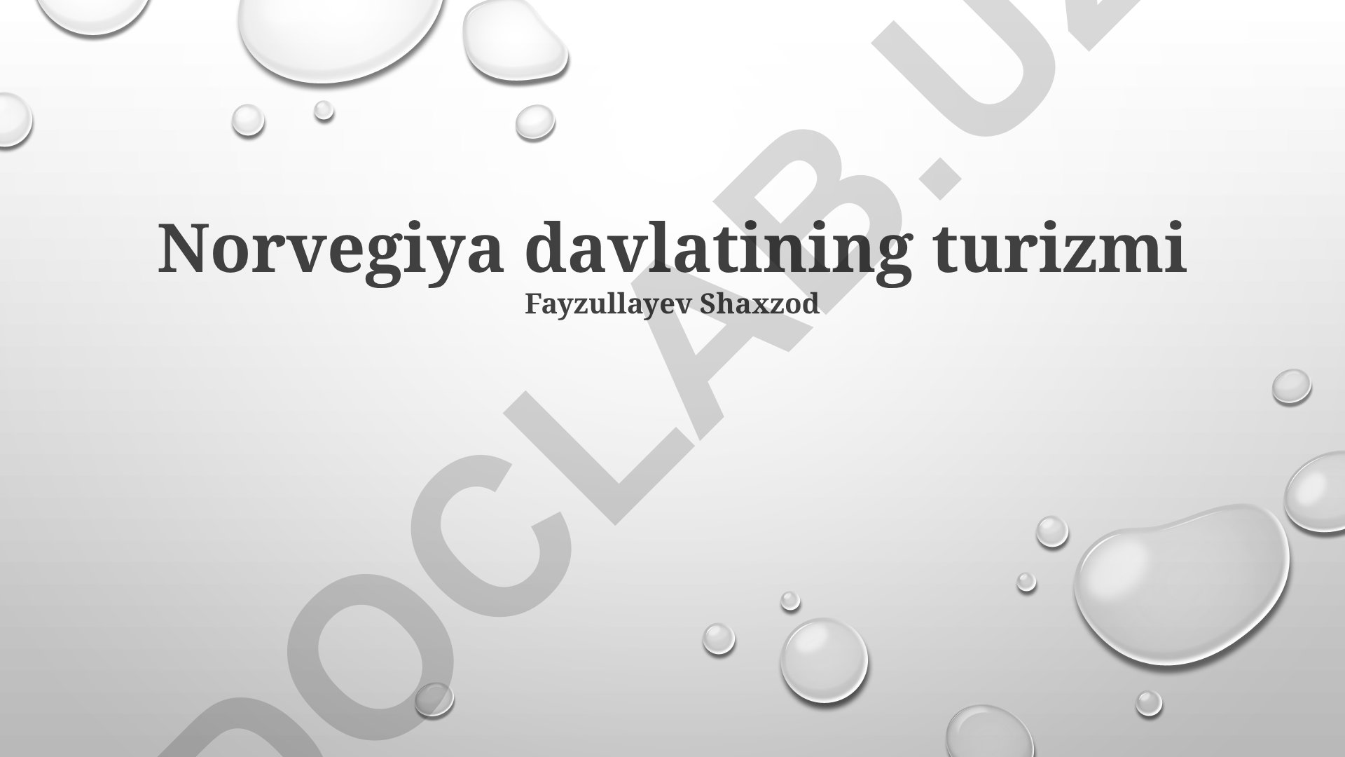 Norvegiya davlatining turizmi