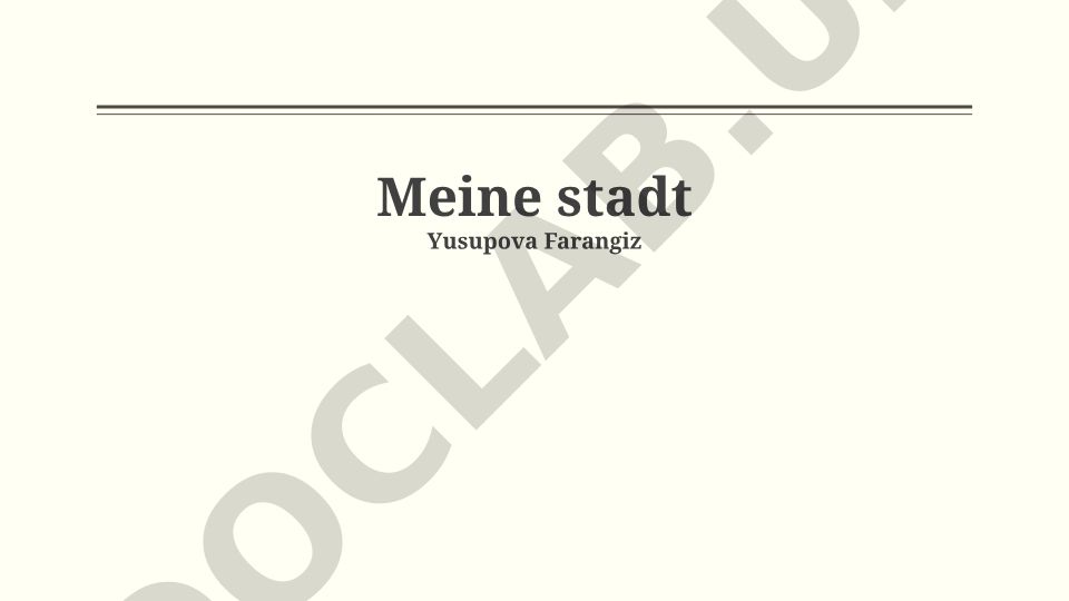 Berlin shahri haqida taqdimot