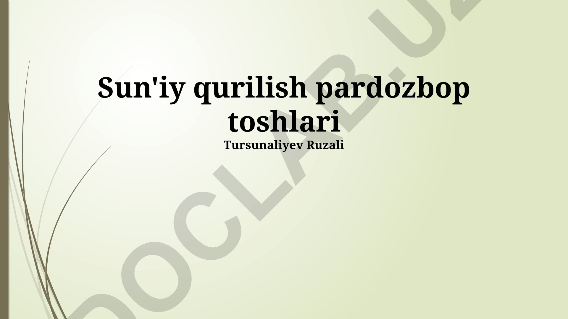 Sun'iy qurilish pardozbop toshlari