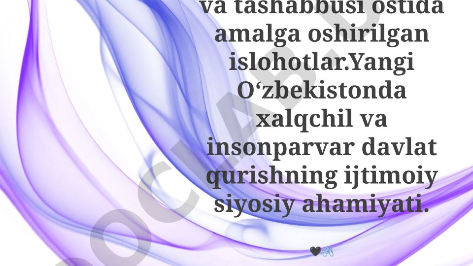 Yangi Oʻzbekistonda islohotlar va xalq markazli davlat qurish