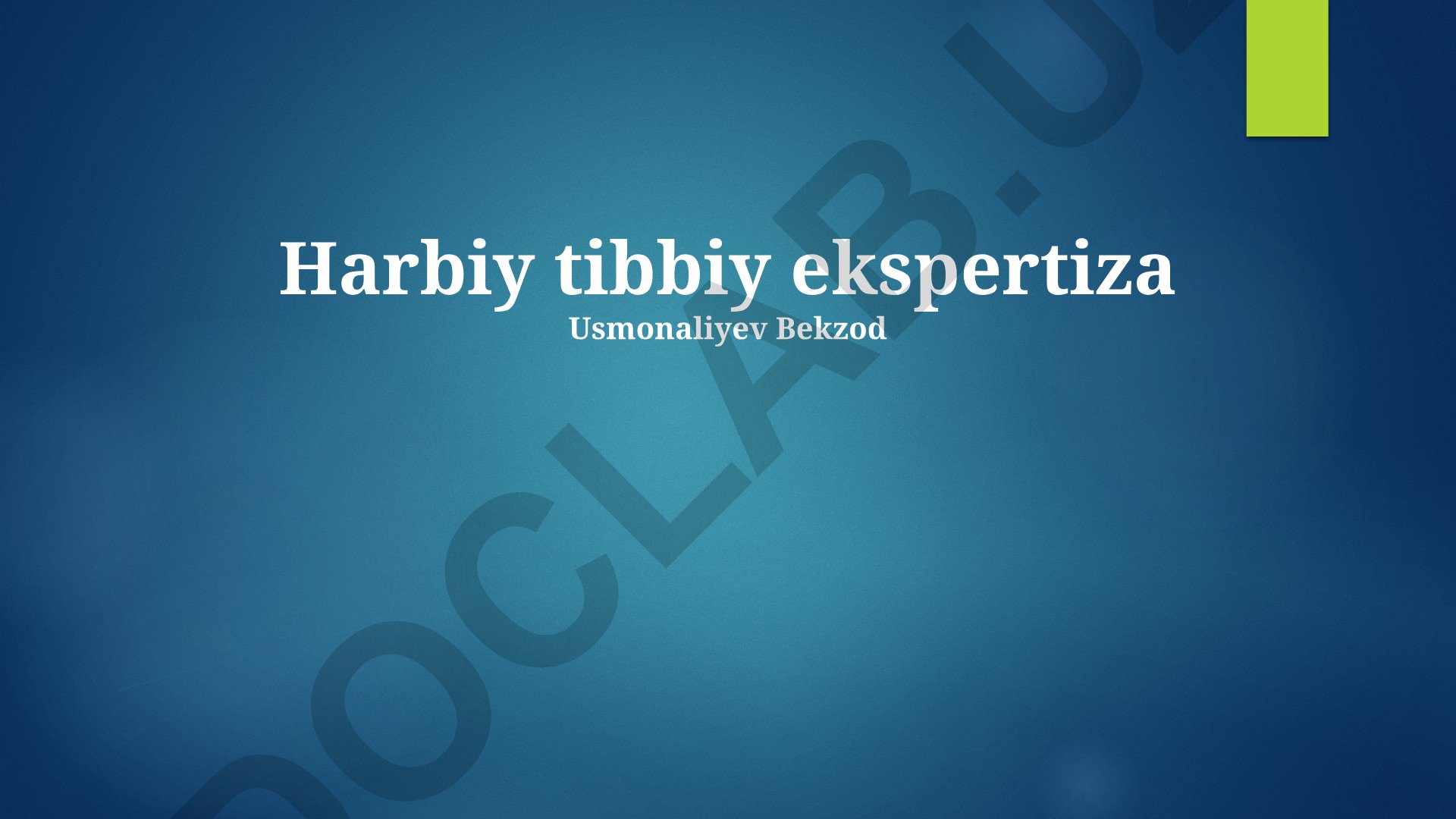 Harbiy tibbiy ekspertiza