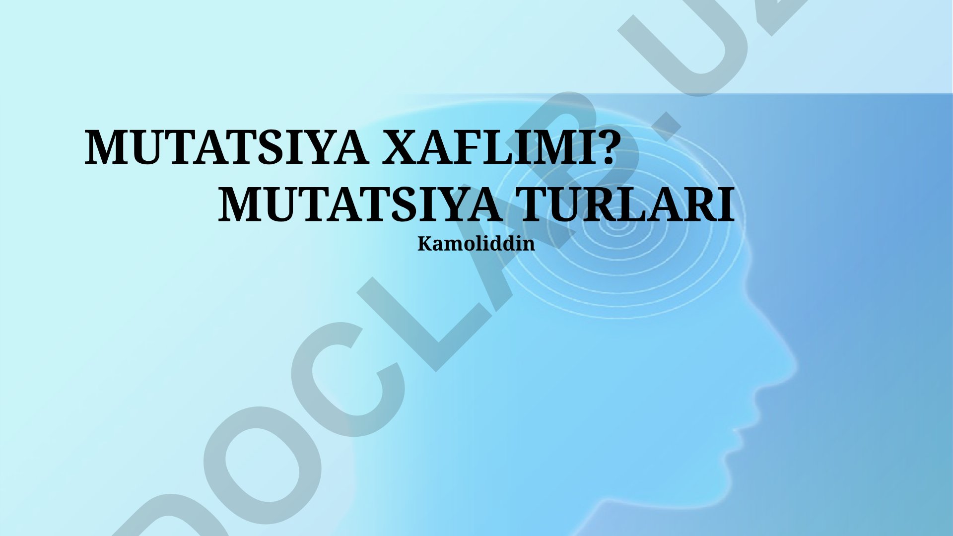 Mutatsiyalar turlari va genetik material o'zgarishlari