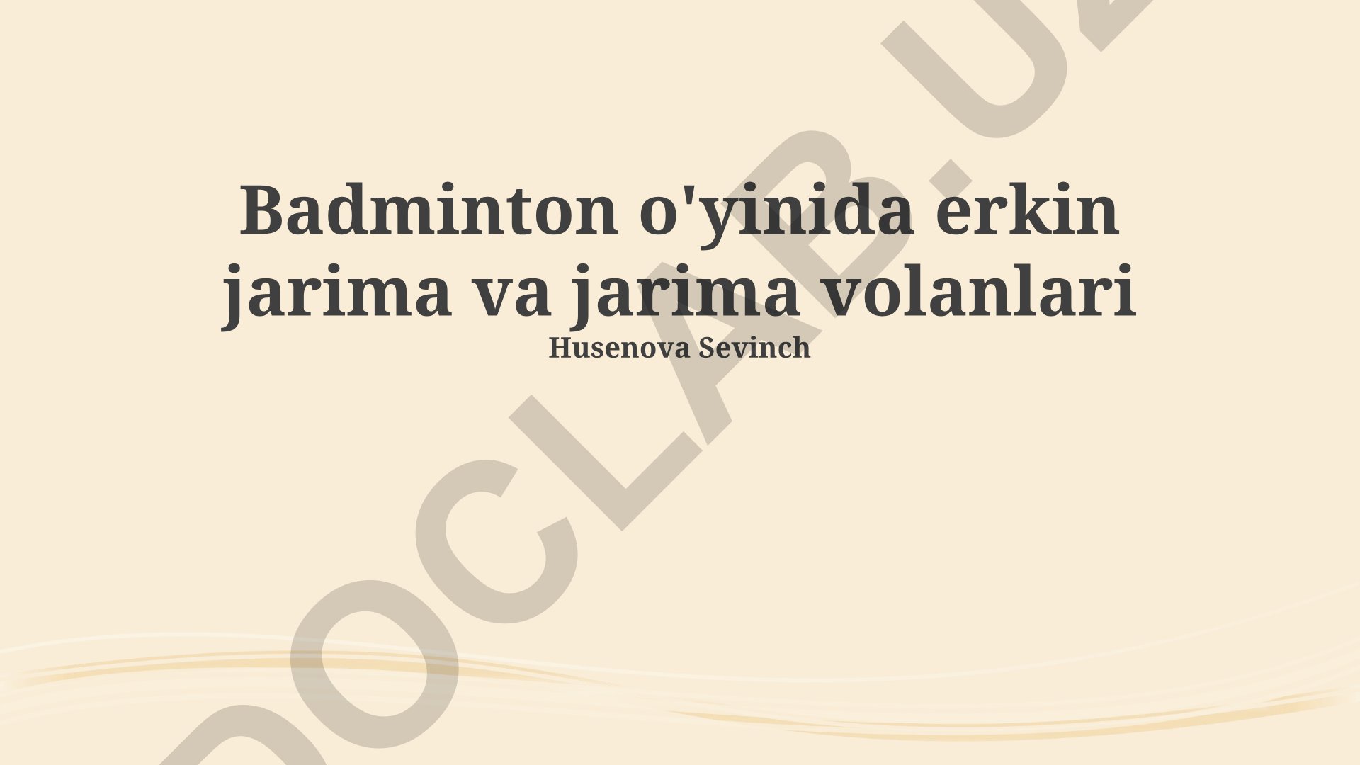 Badminton o'yinida erkin jarima va jarima volanlari