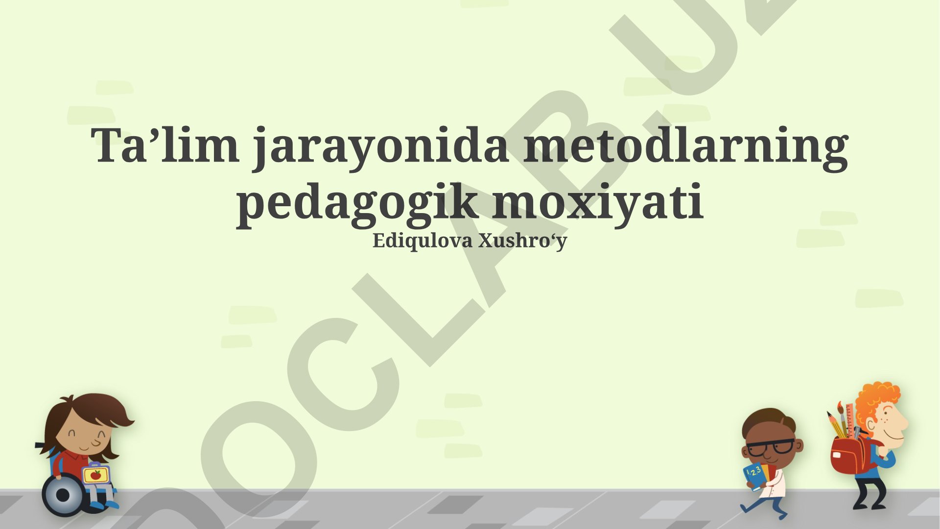 Ta'lim jarayonida metodlarning pedagogik mohiyati
