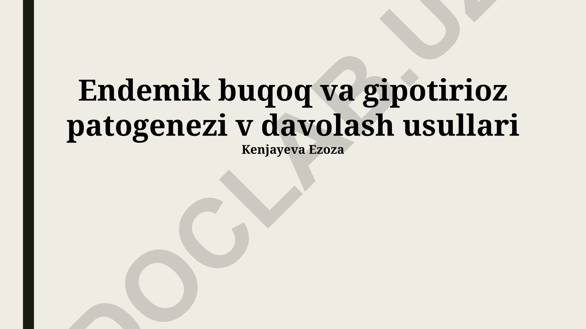 Endemik buqoq va gipotirioz patogenezi va davolash usullari