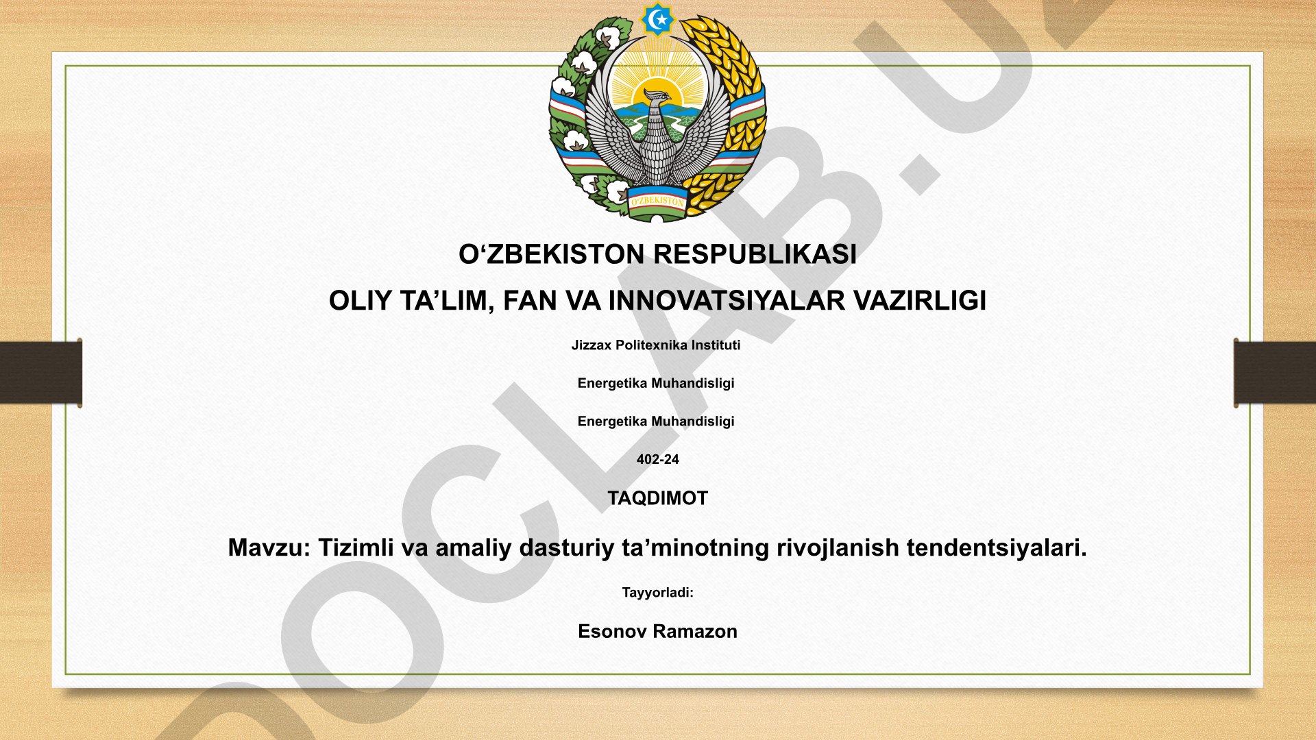 Tizimli va amaliy dasturiy taʼminotning rivojlanish tendentsiyalari