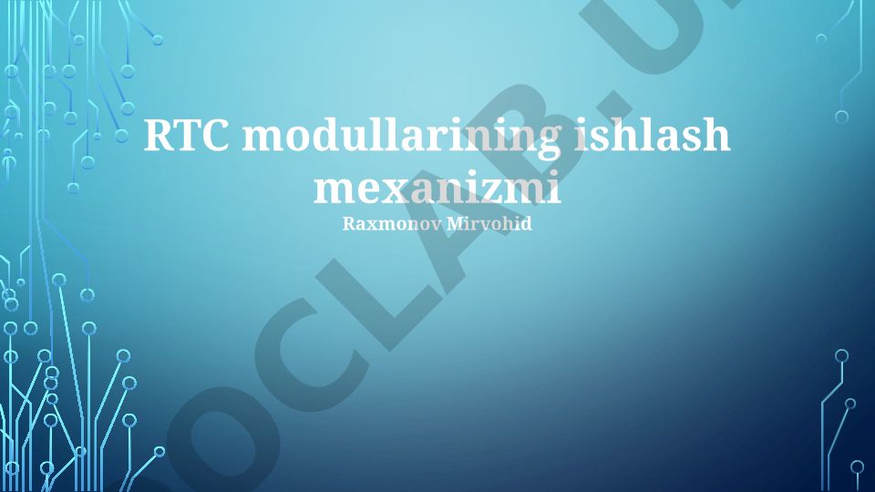 RTC modullarining ishlash mexanizmi