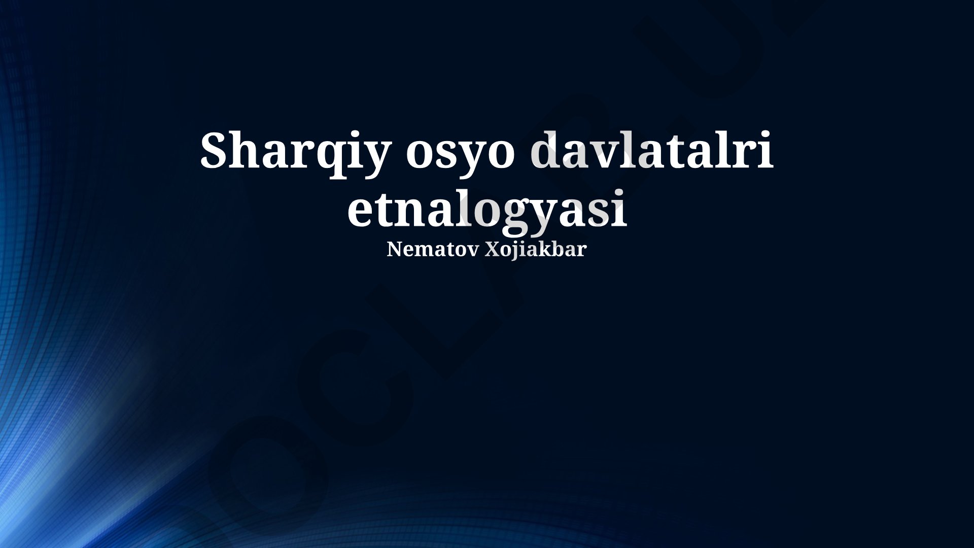 Sharqiy Osiyo davlatlari etnologiyasi