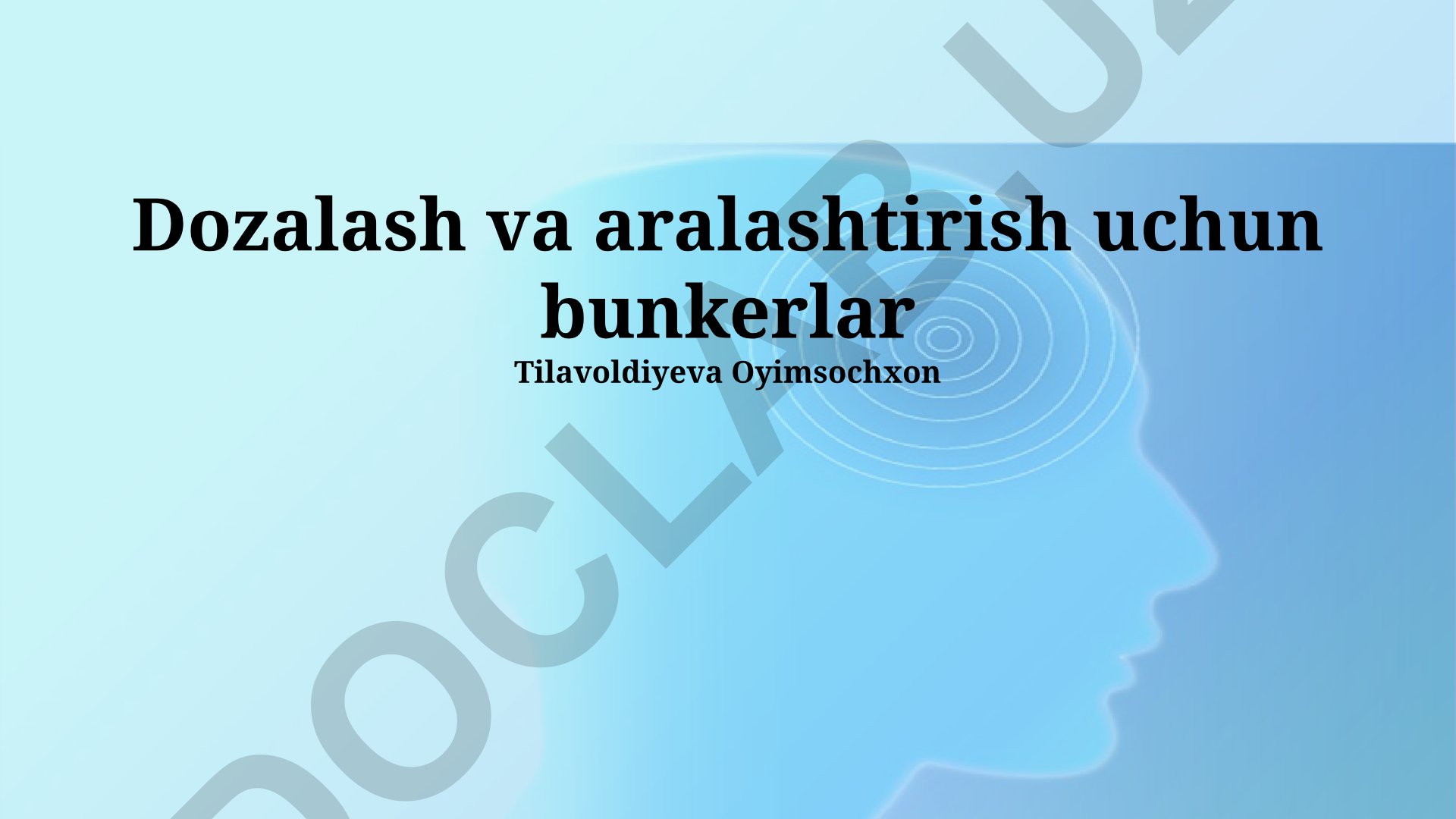 Dozalash va aralashtirish uchun bunkerlar va hopperlar