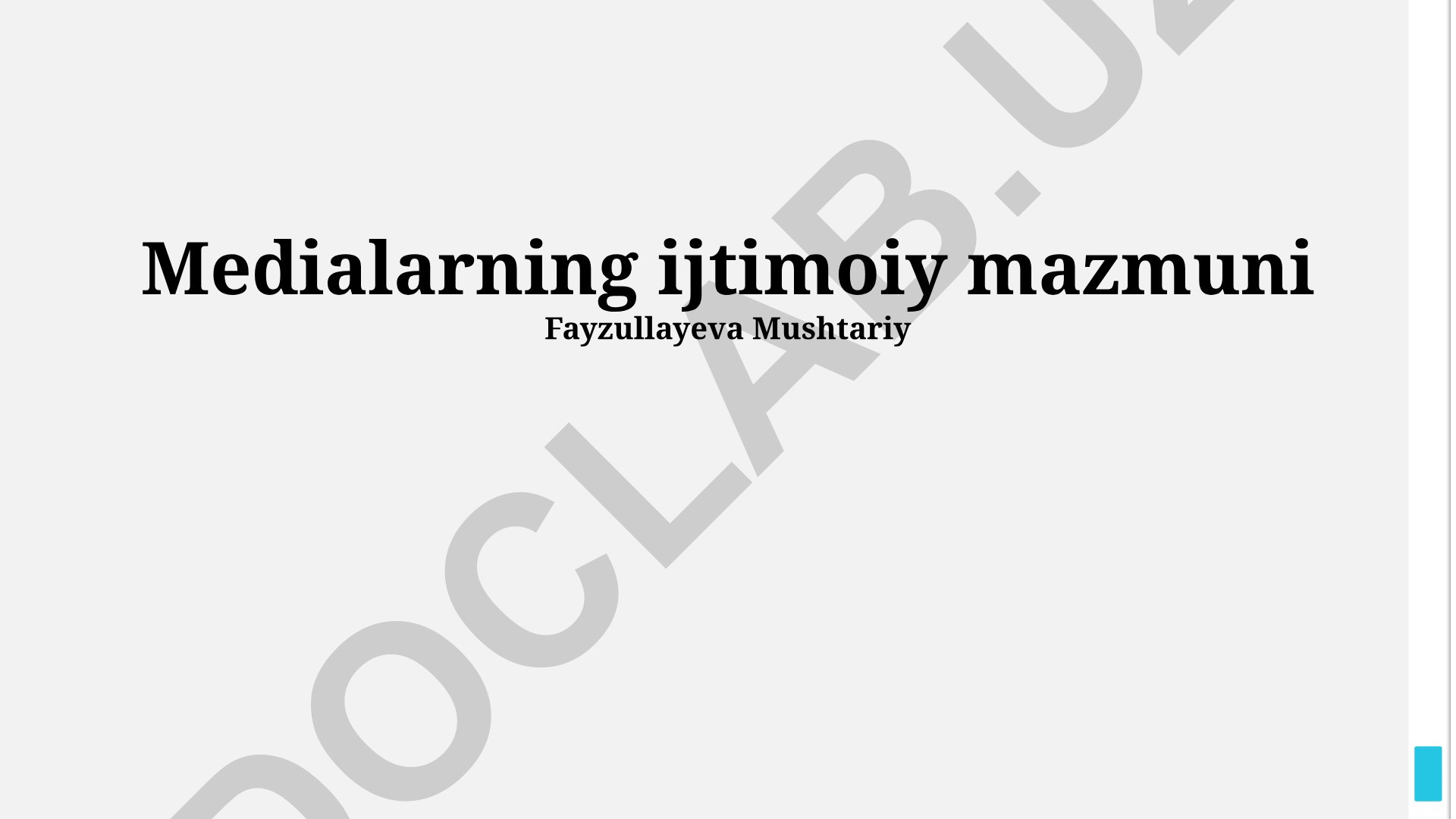 Medialarning ijtimoiy mazmuni