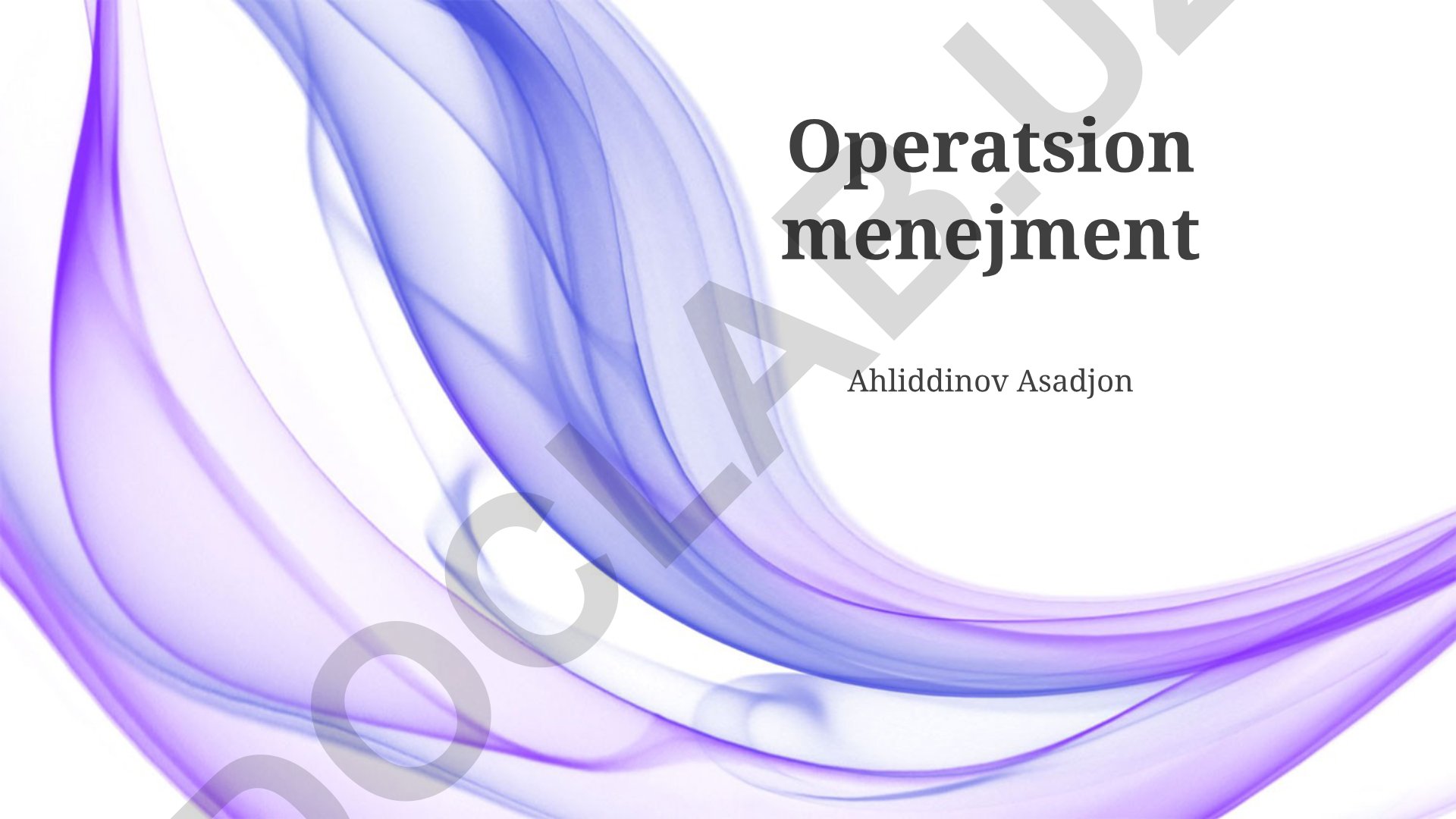 Zamonaviy operatsiyalarni boshqarish texnologiyalari va ishlab chiqarish jarayonlarini optimallashtirish
