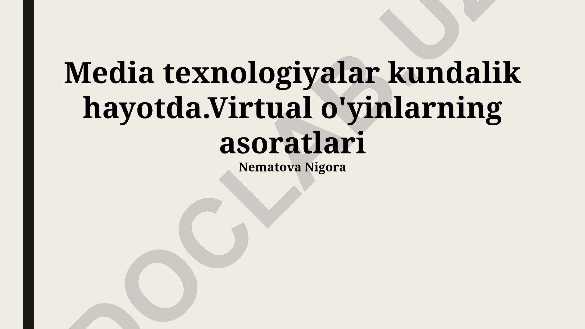 Virtual o'yinlarning bolalar va o'smirlarga ta'siri