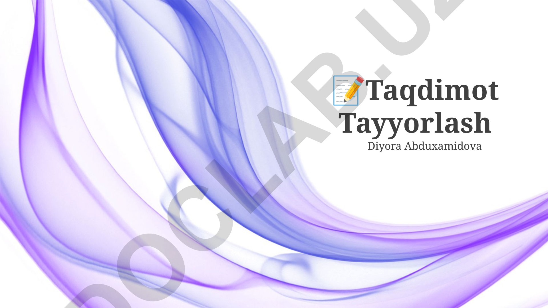Taqdimot tayyorlash va auditoriyani jalb qilish usullari